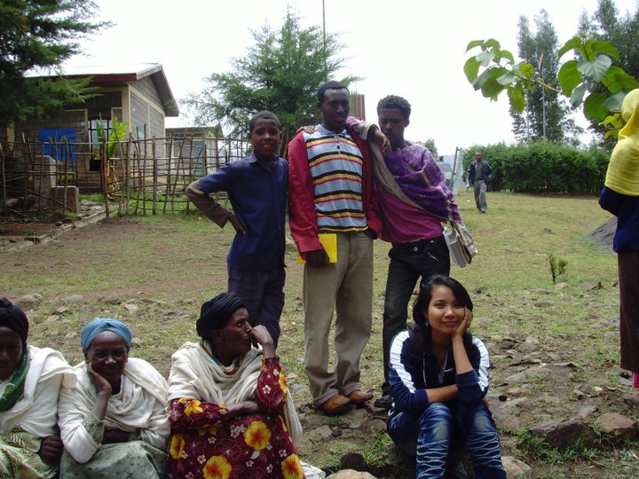 Nila in Ethiopia on a reporting assignment 